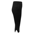 thumbnail image 6 of Capri Leggings for Women Elastic High Waist Lightweight Slim Fit Slit Hem Stretchy Workout Yoga Pants Capris, 6 of 7