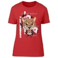 thumbnail image 1 of Leopard Be Yourself Babe Flowers T-Shirt Women -Image by Shutterstock, Female Medium, 1 of 2