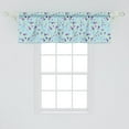 thumbnail image 2 of Ambesonne Alphabet Window Valance, Whimsical Alphabetic, 42" x 18", Aqua Indigo, 2 of 3