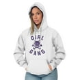 thumbnail image 4 of Girl Gang Punk Kittycat Crossbones Hoodie Sweatshirt Women Brisco Brands M, 4 of 6