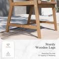 thumbnail image 6 of Sophia & William 9 Pieces Acacia Wood Outdoor Patio Dining Set Wicker Rattan Chairs and Rectangle Table Furniture Set for Lawn, Garden, Backyard, Light Brown, 6 of 8
