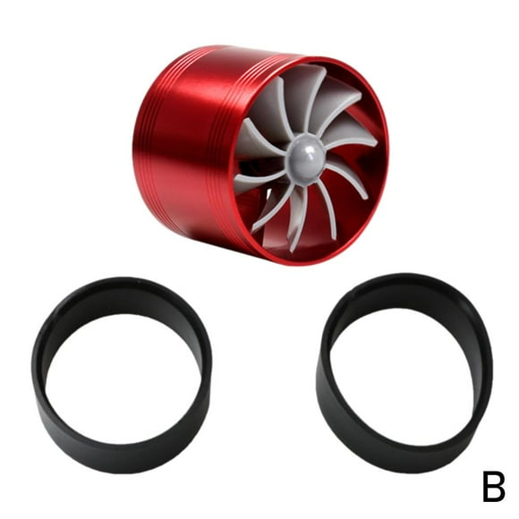 Big sale! Car Turbine Supercharger Turbo Refit Car Turbonator Kit Single Fan NEW K7R1