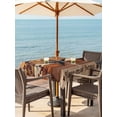 thumbnail image 3 of Outdoor Tablecloth with Umbrella Hole for Patio/Picnic/Party/Camping, Texas Star Vintage Waterproof Table Cloth Square Cover Washable, Berry Burnt Orange Brown Wooden (54"x 54"), 3 of 8
