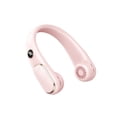 thumbnail image 2 of Cateissary Ventilador para colgar en el cuello con pantalla LED Ventiladores de enfriamiento de aire manos libres ajustables USB Usable Personal Electrodomésticos Rosa, 2 of 6