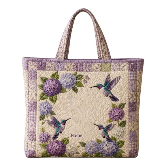 BIZHUA Quilted Large Capacity Shoulder Bag Hydrangea Floral Garden Pattern Soft Textured Tote Versatile Daily Casual Handbag For Holiday Daily Outdoor Commute Carry