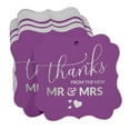 thumbnail image 3 of Inkdotpot Real Silver Foil Thanks From The New Wedding Tags Favor Bracket Shape Hang Pack Of 100 Paper Tags, 3 of 7