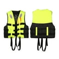 thumbnail image 2 of Adjustable Buoyancy Life Jacket for Adults & Kids, Oxford Cloth Fishing Watersport Safety Vest with Reflective Strips, USCG Approved Flotation Aid for Swimming Boating,Yellow 3XL, 2 of 3