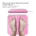 thumbnail image 4 of VisionTechShop S Body High Precision Ultra Wide Digital Body Weight Bathroom Scale up to 396lb/180kg, Super-Clear Large LED Display,"Step-On" Technology, Pink, 4 of 4