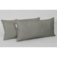 thumbnail image 2 of Vargottam Indoor/Outdoor Polyester Fabric Lumbar Pillow Cover, All-Weather Waterproof Rectangular Cushion Case for Patio Furniture,12" x 20"Set of 2-Gray, 2 of 7