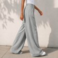 thumbnail image 6 of SAWOBUUN Women Wide Leg Dress Pants High Waisted Pleated Loose Fit Business Casual Work Trousers with Pockets, 6 of 7