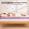 thumbnail image 3 of BDEUS 2 inch Mattress Topper Queen Size, Cooling Gel Memory Foam Bed Topper for Pressure Relief, 3 of 13