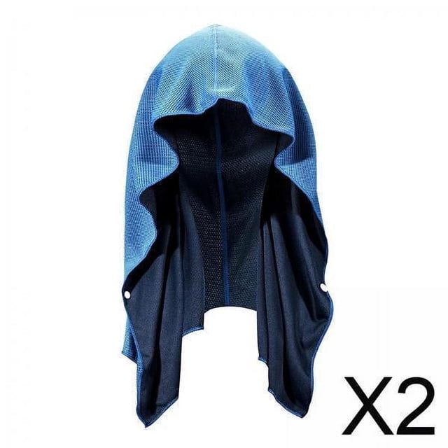 2 Toallas De Microfibra Para Cuello Y Cara, Toalla De Gimnasio Para Pilates, Deportes, Camping, Azul