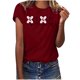 thumbnail image 1 of Camisetas con estampado de letras y cuello redondo de verano para mujer, blusas femeninas cómodas y elegantes, Tops OAVQHLG3B Store  lin121212, 1 of 5