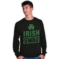 thumbnail image 5 of Irish Swag St Patrick's Day Shamrock Long Sleeve TShirt Men Women Brisco Brands S, 5 of 6