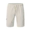 thumbnail image 4 of zuwimk Shorts For Men,Men's Cool Straight Fit Flat Front Shorts White,XL, 4 of 5