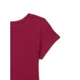 thumbnail image 2 of Wonder Nation Girls Ribbed Pointelle Keyhole T-Shirt, Sizes 4-18 & Plus, 2 of 3