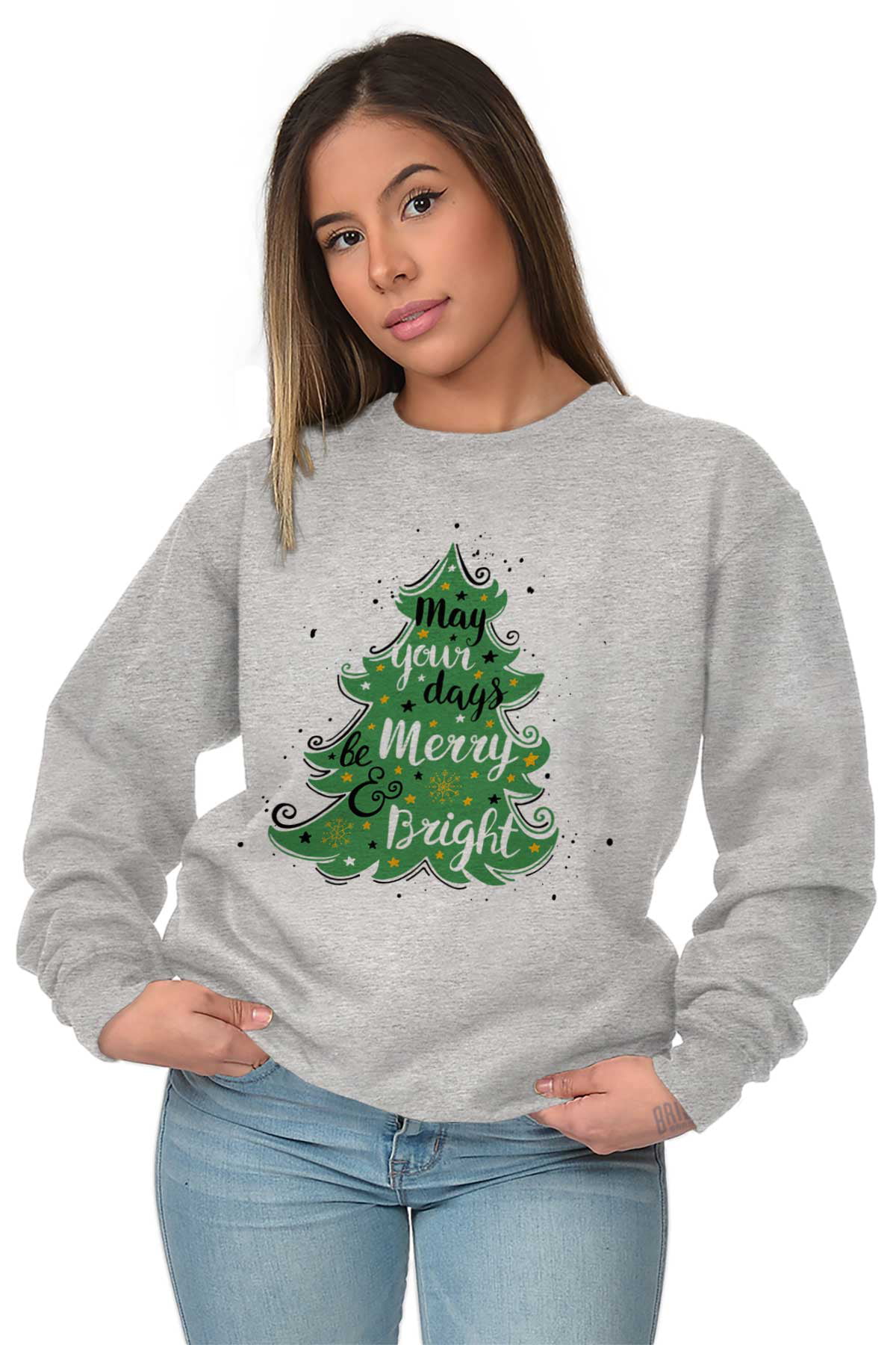 Brisco Brands - Christmas Sweat Shirt Sweatshirt For Womens Bright ...