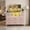 Pink, variant on LED TV Stand for 50/55 inch TV, Dresser with 8 Fabric Drawers, Entertainment Center with Open Storage Shelves & Power Outlet, Tall Storage Chest for Bedroom, Living Room, Pink