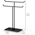 thumbnail image 6 of Necklace Holder- Metal Base Jewelry Organizer Stand, Aesthetic Jewelry Hanger Display for Necklaces, Bracelets, Rings, Exhibidor de Collares-Classic Black, 6 of 9