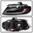 thumbnail image 2 of For 09-12 Audi A4 Sonar Light Bar DRL Projector Headlights (Black) YD-PRO-AA408-DRL-BK, 2 of 4
