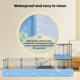 thumbnail image 5 of Luxmo Guinea Pig Cage, Indoor C&C Rabbit Kitten Small Animal Cage with Waterproof Liner, Loft and Partition for Rabbit, Chinchilla and Hamster, Habitat Fence Playpen with 25PCS Pannels, 5 of 8