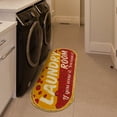 thumbnail image 4 of Ottomanson Non-Slip Rubberback Text 2x5 Laundry Room Runner Rug, 20" x 59" Oval, Red/Yellow, 4 of 7