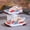 Red Gold Fern Print, variant on Women's Fern Leaf Print Canvas Low Top Lace-up Platform Casual Sneakers