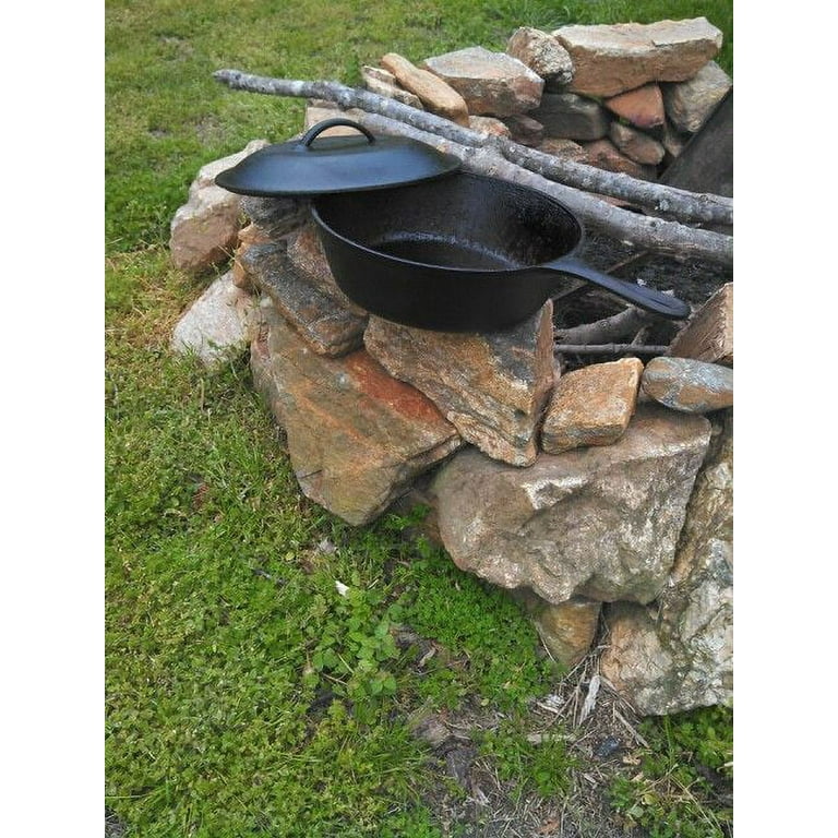 Nice Lodge Cast Iron Dutch Oven Pot 5 Quart Self Basting Lid #8, 10-1/4