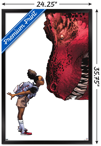 Marvel Moon Girl & Devil Dinosaur - Kiss Wall Poster, 22.375" x 34" Framed