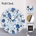 thumbnail image 5 of ZXCXRQFa Desk Clocks Birds Flowers Spring Floral Wooden Silent Non-Ticking 10 Inch Round Clocks Battery Operated Analog for Living Room Kitchen Bedroom Bathroom Office Home School Decor, 5 of 7