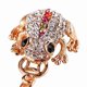 thumbnail image 1 of Llavero con forma de rana y cristal de sapo dorado, 1 of 2