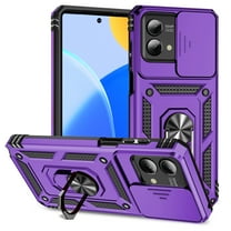 Cowithday for Motorola Moto G Stylus 5G 2023 Rugged Phone Case with Slide Camera Cover, Kickstand TPU Bumper Drop Proof Durable Military Grade Protective Case Cover for Moto G Stylus 5G 2023, Purple