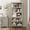 grey, variant on Farmhouse 71" Tall Bookshelf with Adjustable Wooden Shelves – 5-Tier Rustic Grey Bookcase with Wooden Legs – Wide 31.5" Display Storage Shelf for Living Room, Bedroom, Office – Large Capacity