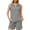Light Gray, variant on Women 2 Piece Short Sets Zip Up Collared Tank Tops Drawstring Shorts Sleeveless Outfits with Pockets Pink Sweatsuits Sizs XL