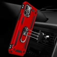 thumbnail image 6 of Entronix Case Designed for Apple iPhone 12 Heavy Duty Case with Built-in Kickstand, Dual Layer Protection with Rotating Holder Ring, Sturdy Case for Apple iPhone 12, Red, 6 of 6