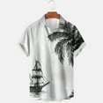 thumbnail image 2 of Weiqiqre Men's T-shirts Loose Fit, Floral Print Tropical Button Down Shirts, 2 of 3