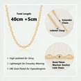 thumbnail image 4 of 18K Gold Plated Mariner Anchor Chain Choker for Women Minimalist Coffee Beans Chain Necklace Ping Nose Link Layering Jewelry 16”, 4 of 7