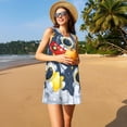 thumbnail image 3 of Honeii Astronaut And Space Print Women's Sleeveless Dress, Loose Fit Casual Dress for Women, Summer Fashion Dress, 3 of 7