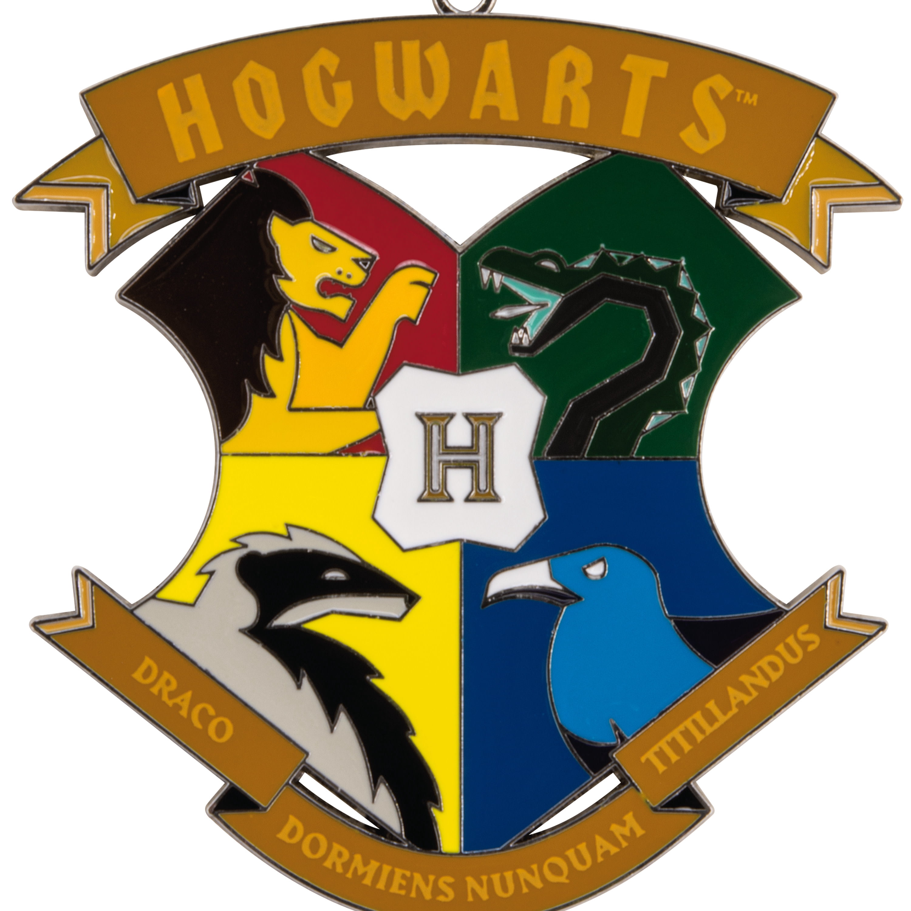 Hallmark Christmas Ornament (Harry Potter Hogwarts Crest, Metal), 1 Count