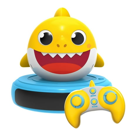 Pinkfong Baby Shark Children's Robot Vacuum with Real Suction Power - Yellow