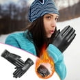 thumbnail image 5 of TERGAYEE Womens Winter Leather Gloves,manipulatescreen Texting Warm Driving Lambskin Gloves,Winter Outdoor Warm Cycling Driving Fashion Bowknot Gloves, 5 of 9