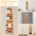 thumbnail image 5 of FUYGRCJ Boho Wall Shelf, 4 Tier Wooden Floating Shelves, Wall Mounted Plant Shelf, Arched Storage Shelves, Bohemian Style Wood Decorative Shelf for Living Room, Bedroom, 18.9 x 5.7 x 4.33inch, 5 of 12