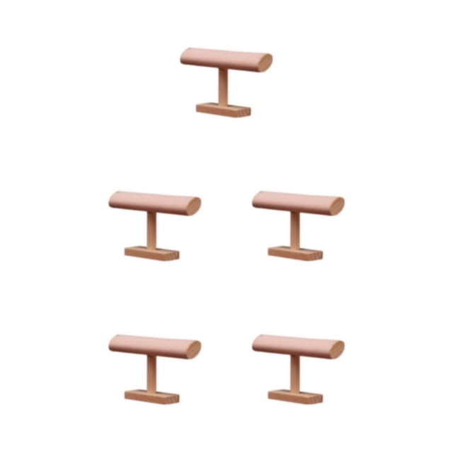 Transemion Wood Bracelet Display Stand | Elegant Large Capacity For Bangles Bracelet Rack Display Rack Storage Rack No Burr Beige 5Set