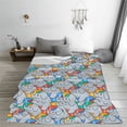 thumbnail image 5 of Salouo cartoon Elephant Print Bed Blankets, Flannel Blanket Comfortable Air Conditioning Blanket Lightweight Blanket for Sofa Bed Travel & Couch-80"x60", 5 of 7