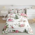 thumbnail image 3 of Manfei Santa Claus Christmas Bedding Comforter Set for Child, Pink Rose Flower Twin Comforter Sets, Princess Castle Reversible Bedding Set, Breathable Home Decor, 2pcs, 3 of 9