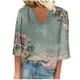 thumbnail image 1 of Blusa de Manga Corta Mujeres Cuello en V de Verano Impreso, Top Regular Casual Sexy para el Hogar Y el Uso Diario, 1 of 5