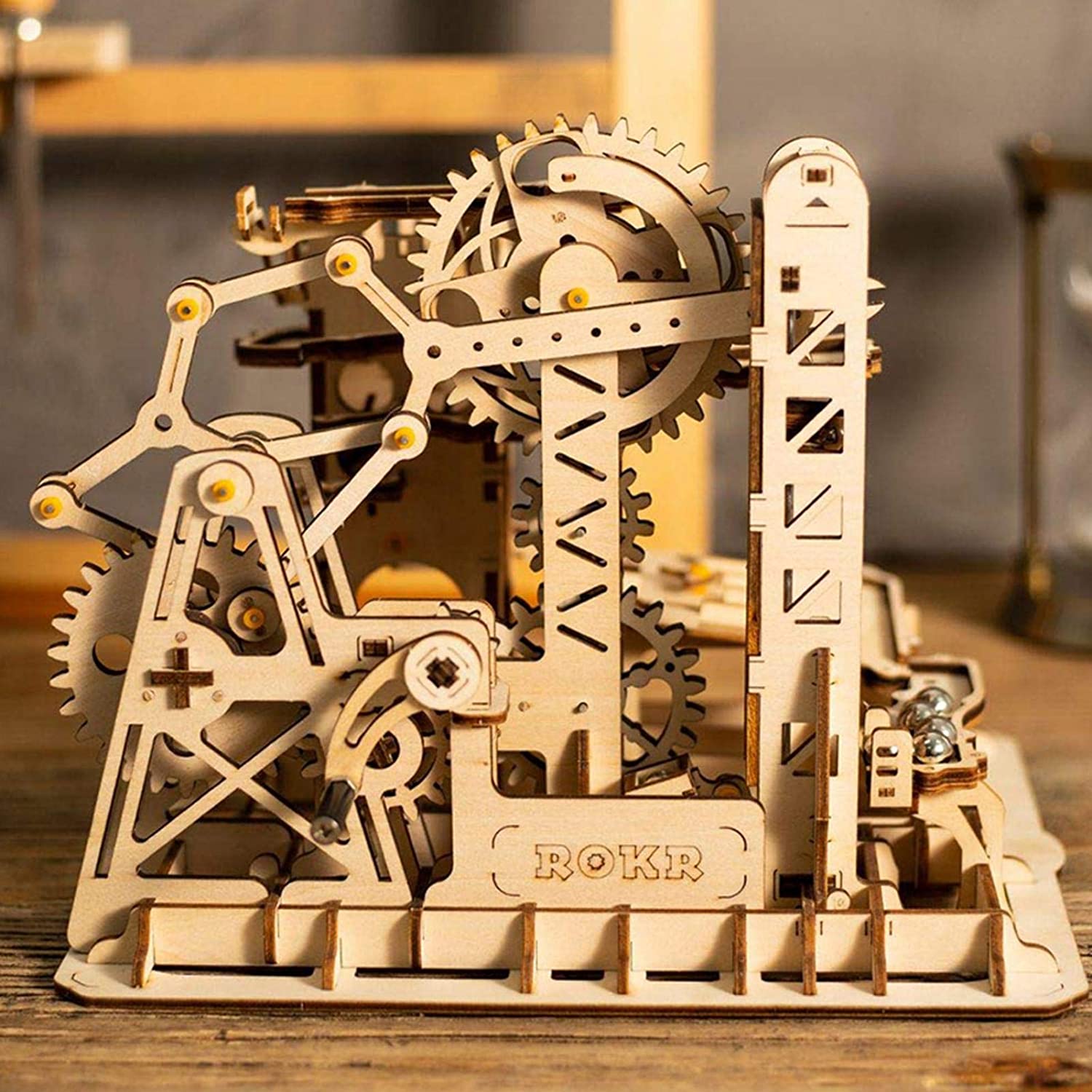 Puzzle Model 3D Wooden Puzzle Marble Run Model Kit, Assembly 3D Wooden Puzzle ...