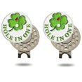 thumbnail image 1 of Clip magnético para sombrero de golf, paquete de 2 con marcador de bola de carrito de golf Bling, paquete de 2, marcador nacional francés, modelos múltiples, hombres, mujeres, niños (trébol de cuatro, 1 of 5