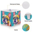 thumbnail image 3 of Cabinet Storage Basket 11.02x11.02x11.02 Inches Storage Box Foldable, Storable and Easy to Assemble ，Open Home Storage Bins ，Closet Storage Bins Rainbow Cute Puppy, 3 of 8