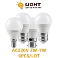 thumbnail image 2 of Bombilla de bola de burbujas LED, G45, E14, B22, 3W-7W, AC220V-240V, blanco cálido y frío, lote de 6 unidades, 2 of 4